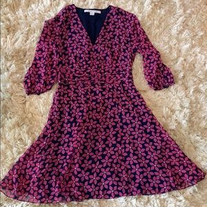 DVF Silk Pink Floral Dress